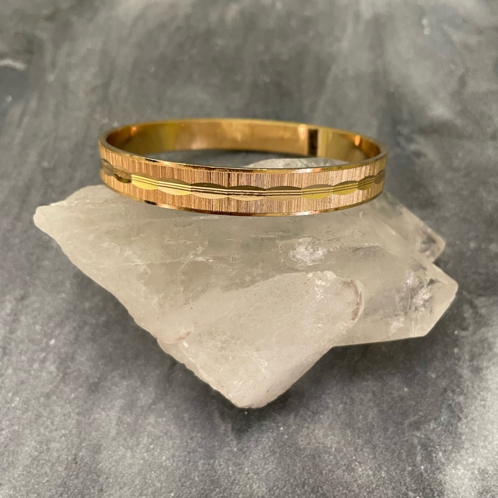 Vintage Vendome Gold Bangle Cuff Bracelet